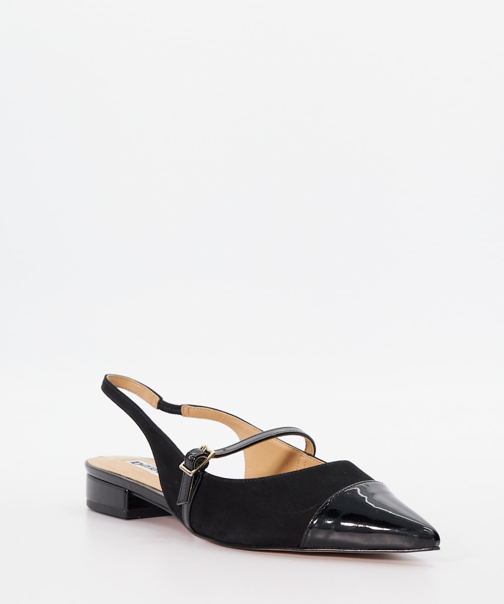 All black slingback best sale city flats